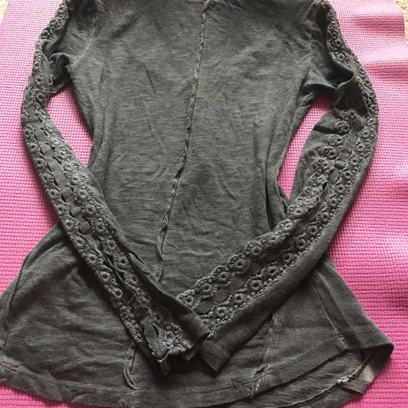 Free People Shell Stitch Lace Henley - Picture 8 of 8
